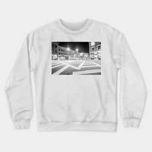 Street level scene strong leading street markings, Crewneck Sweatshirt